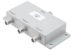 PE20DV1208 - 3 way SMA Power Divider from 1 MHz to 300 MHz Rated at 10 Watts