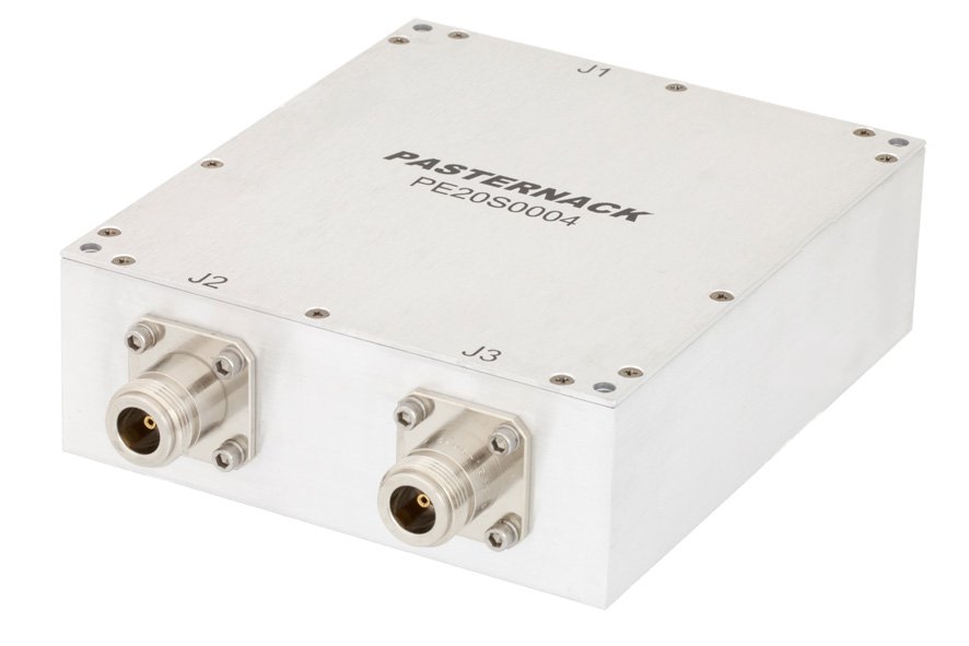2 Way High Power Broadband Combiner From 20 MHz to 1,000 MHz Rated at 500 Watts, N