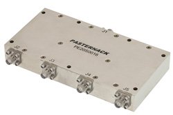 4 Way High Power Broadband Combiner From 2 GHz to 6 GHz Rated at 100 Watts, SMA