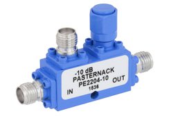 PE2204-10 - Directional 10 dB SMA Coupler From 4 GHz to 8 GHz Rated to 50 Watts