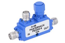 PE2204-6 - Directional 6 dB SMA Coupler From 4 GHz to 8 GHz Rated to 50 Watts