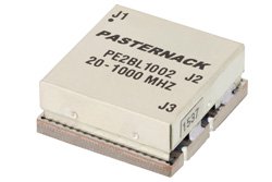 PE2BL1002 - 50 Ohm to 25 Ohm Balun From 20 MHz to 1,000 MHz Up to 100 Watts Surface Mount(SMT)