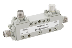 PE2CP000-10 - Directional 10 dB SMA Coupler From 2 GHz to 18 GHz Rated to 50 Watts