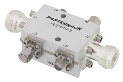 PE2CP1019 - Dual Directional 20 dB N Coupler From 2 GHz to 6 GHz Rated To 200 Watts