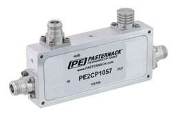 PE2CP1057 - Low PIM Directional 6 dB N Coupler To 2.7 GHz Rated to 200 Watts