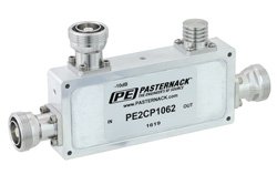 PE2CP1062 - Low PIM Directional 10 dB 7/16 DIN Coupler To 2.7 GHz Rated to 200 Watts