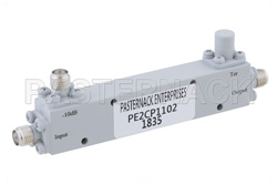 PE2CP1102 - Directional 10 dB SMA Coupler From 1 GHz to 4 GHz Rated to 50 Watts
