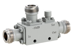 PE2CP1114-10 - Directional 10 dB N Coupler From 4 GHz to 18 GHz Rated to 50 Watts