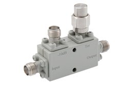 Directional 10 dB SMA Coupler From 6 GHz to 26.5 GHz Rated to 30 Watts