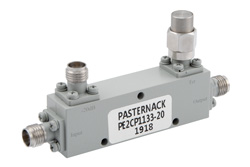 PE2CP1133-20 - Directional 20 dB 2.92mm Coupler From 2 GHz to 40 GHz Rated to 30 Watts