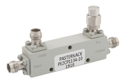 PE2CP1134-10 - Directional 10 dB 2.4mm Coupler From 2 GHz to 52 GHz Rated to 20 Watts