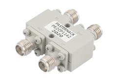 90 Degree SMA Hybrid Coupler from 6 GHz to 18 GHz Rated to 30 Watts