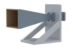 PE2WAN042-20 - WR-42 Waveguide Antenna, 18 GHz to 26.5 GHz Frequency Range, 20 dBi Gain, UG-597/U Flange with Pre-Installed L mount