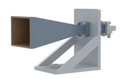 PE2WAN042-20KF - WR-42 Standard Gain Horn with 20 dBi gain, 2.92mm Female connector, with Pre-Installed L Mount