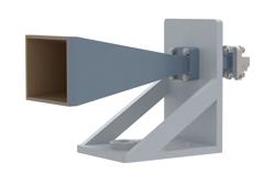 PE2WAN042-20SF - WR-42 Standard Gain Horn with 20 dBi gain, SMA Female connector, with Pre-Installed L Mount