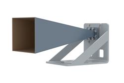 PE2WAN137-20NF - WR-137 Standard Gain Horn with 20 dBi gain, N Female Connector, with Pre-Installed L Mount