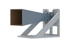 PE2WAN187-15NF - WR-187 Standard Gain Horn with 15 dBi gain, N Female Connector, with Pre-Installed L Mount