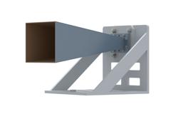 PE2WAN284-15NF - WR-284 Standard Gain Horn with 15 dBi gain, N Female Connector, with Pre-Installed L Mount