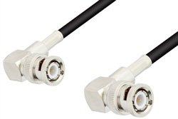 PE3025 - BNC Male Right Angle to BNC Male Right Angle Cable Using RG58 Coax