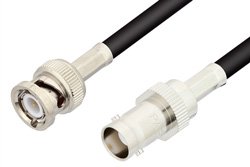 PE3047LF - BNC Male to BNC Female Cable Using RG58 Coax, RoHS