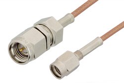 PE3058LF - SMA Male to SSMA Male Cable Using RG178 Coax, RoHS
