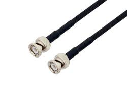 PE3087LF/HS - BNC Male to BNC Male Cable Using RG223 Coax with HeatShrink, LF Solder