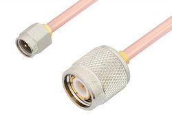 PE3089LF - SMA Male to TNC Male Cable Using RG402 Coax, RoHS