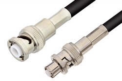 PE3108 - MHV Male to SHV Plug Cable Using 75 Ohm RG59 Coax