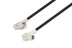 PE3111 - SMA Male Right Angle to SMB Plug Right Angle Cable Using RG174 Coax