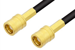 PE3112LF - 75 Ohm SMB Plug to 75 Ohm SMB Plug Cable Using 75 Ohm PE-B150 Coax