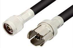 PE3133LF - N Male to GR874 Sexless Cable Using RG214 Coax, RoHS