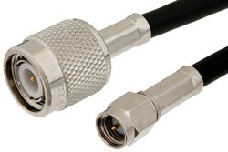 PE3154 - SMA Male to TNC Male Cable Using RG58 Coax