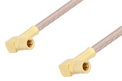 PE3157LF - SSMB Plug Right Angle to SSMB Plug Right Angle Cable Using RG316 Coax, RoHS