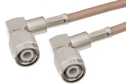 PE3194 - TNC Male Right Angle to TNC Male Right Angle Cable Using RG142 Coax
