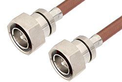 PE3205LF - 7/16 DIN Male to 7/16 DIN Male Cable Using RG393 Coax, LF Solder, RoHS