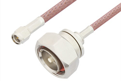 PE3224 - SMA Male to 7/16 DIN Male Cable Using RG142 Coax