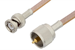 PE3231LF - UHF Male to BNC Male Cable Using RG400 Coax, RoHS
