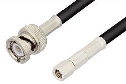 PE3244 - SMC Plug to BNC Male Cable Using RG58 Coax