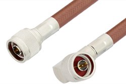 PE3255 - N Male to N Male Right Angle Cable Using RG393 Coax