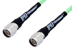 N Male to N Male Low Loss Test Cable 24 Inch Length Using PE-P300LL Coax, ROHS