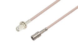 PE33027 - SMA Female Bulkhead to SMB Plug Cable Using RG316 Coax