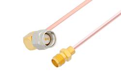 PE33030 - SMA Male Right Angle to SMA Female Cable Using RG402 Coax