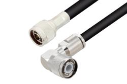 PE33054 - N Male to HN Male Right Angle Cable Using RG213 Coax