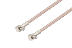 PE3306LF - MCX Plug Right Angle to MCX Plug Right Angle Cable Using RG316 Coax, RoHS