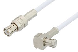 PE3311LF - MCX Plug to MCX Plug Right Angle Cable Using RG196 Coax, RoHS