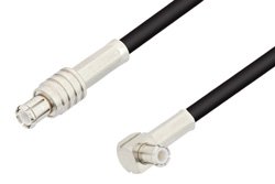 PE3314 - MCX Plug to MCX Plug Right Angle Cable Using RG174 Coax