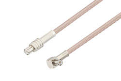 PE3316 - MCX Plug to MCX Plug Right Angle Cable Using RG316 Coax