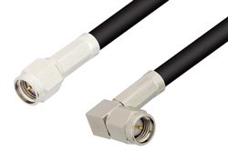 PE3319 - SMA Male to SMA Male Right Angle Cable Using RG58 Coax