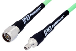 N Male to SMA Male Low Loss Test Cable 48 Inch Length Using PE-P300LL Coax, ROHS