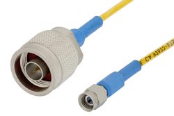 PE33231 - SMA Male to N Male Precision Cable Using 150 Series Coax, RoHS